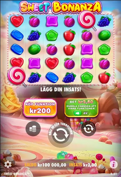 Sweet Bonanza slot at Gransino Casino